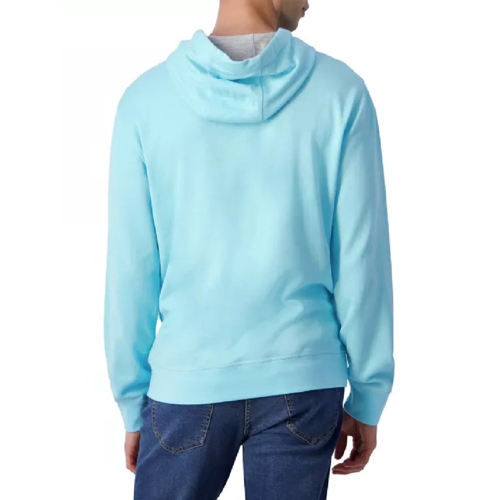 XL new AQUA BLUE Chaps French Terry Graphic Hoodie in MEN's Size EXTRA LARGE - Picture 2 of 6